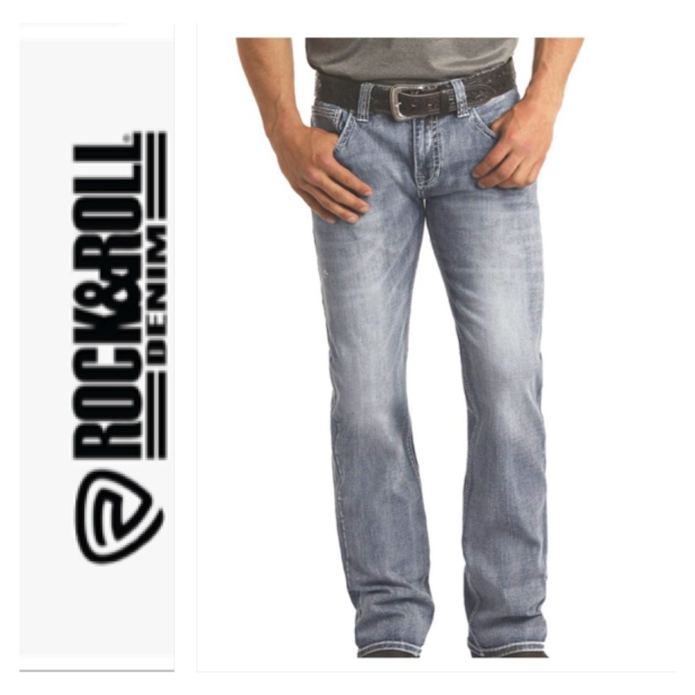 Rock & Roll Cowboy Pistol Straight Leg Jeans Men's Size 40 x 32 Cotton Boot